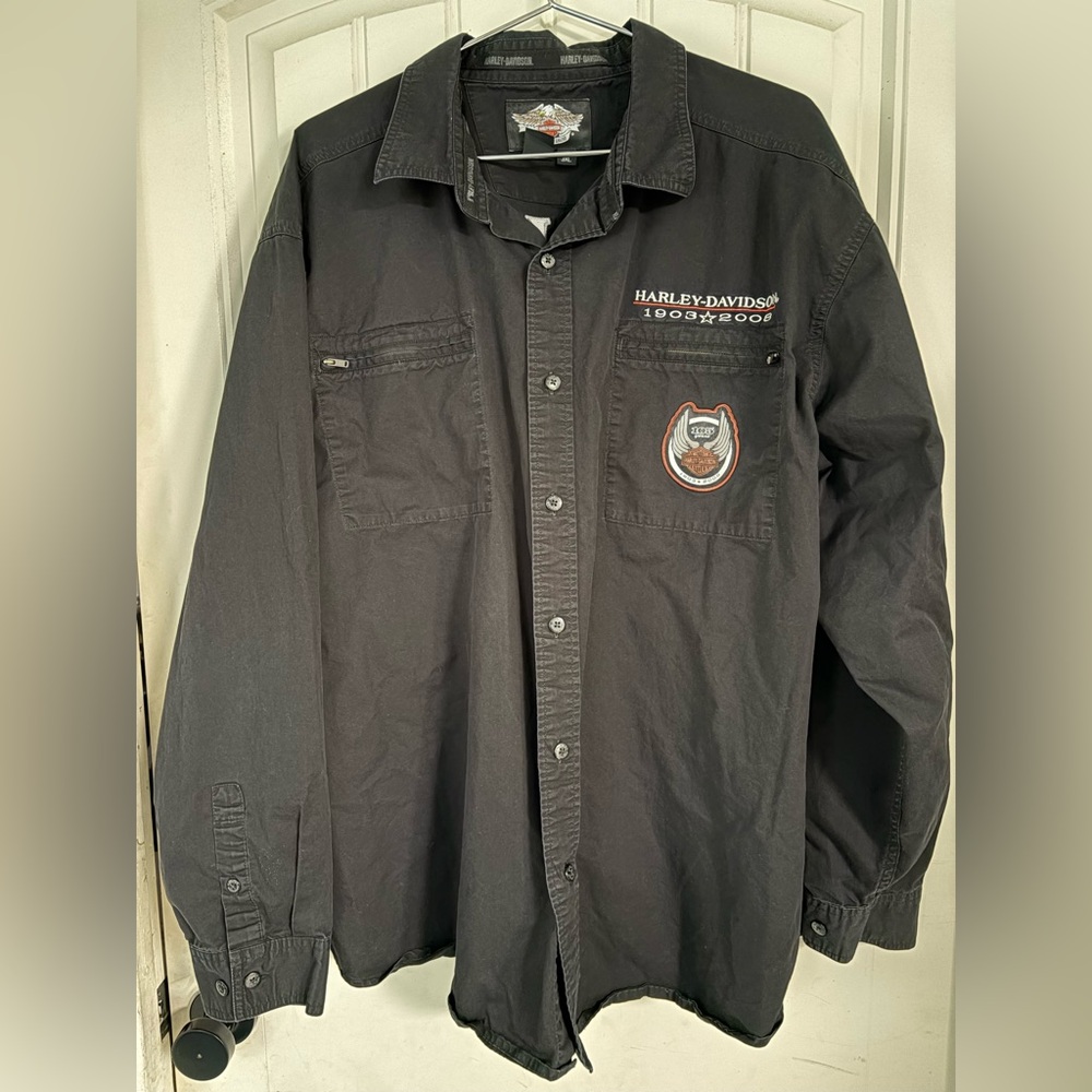 Harley-Davidson Men's Black 105th Anniversary Embryos Shirt 3XL